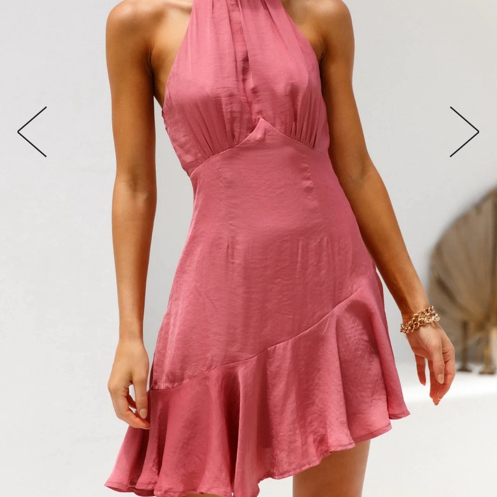 Hello Molly Pink asymmetrical cocktail dress new with tag
